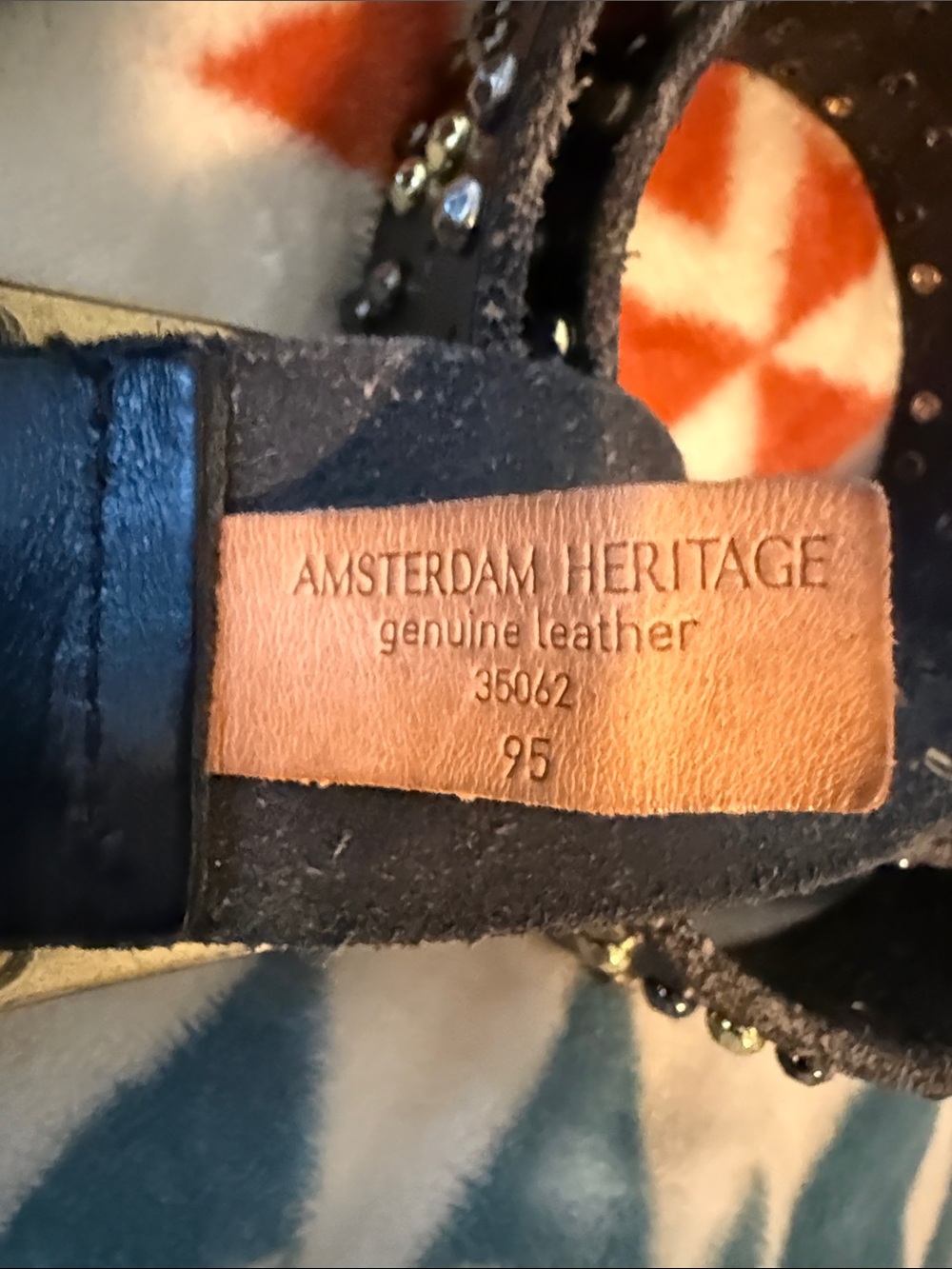 Amsterdam Heritage Black Genuine Leather Sandals